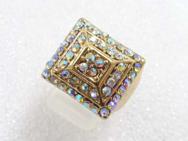 JAPANESE KIMONO / ANTIQUE CRYSTAL RING (SIZE 19.5)